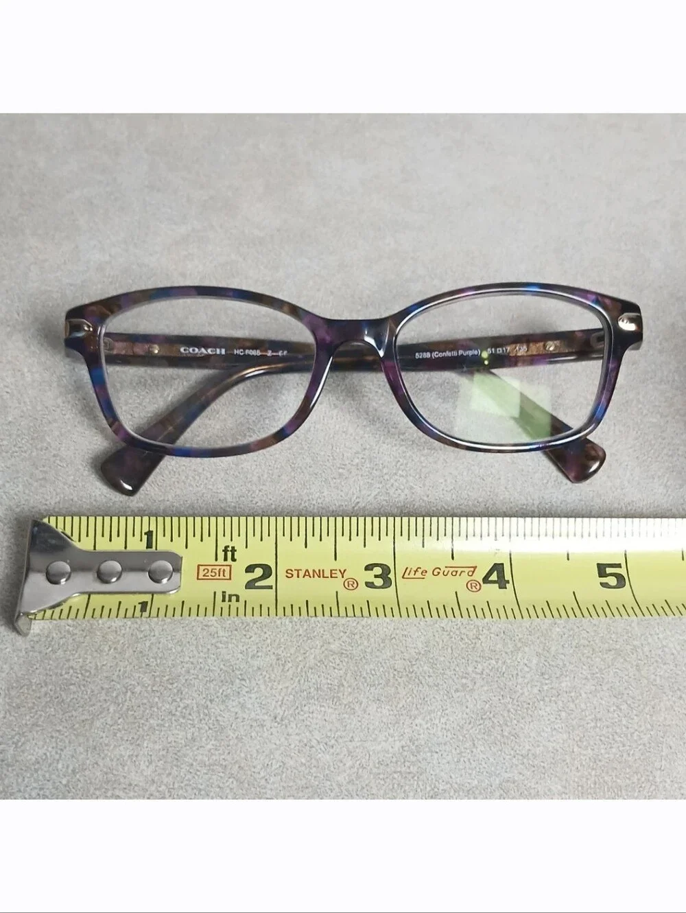 Coach Eyeglasses Confetti Purple HC 6065 5288 Authentic Glasses Frame + Case